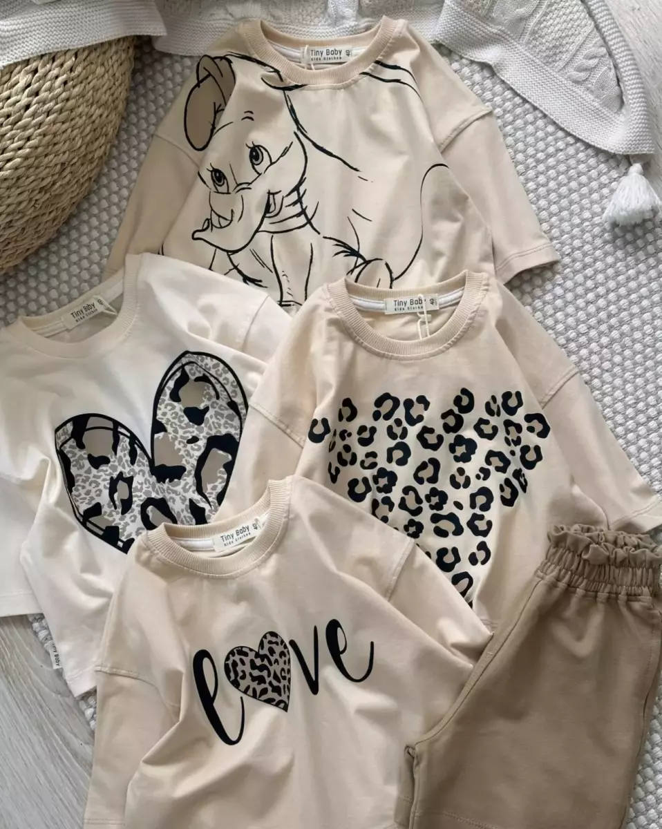 تیشرت و شلوارک گل دختر کد 682