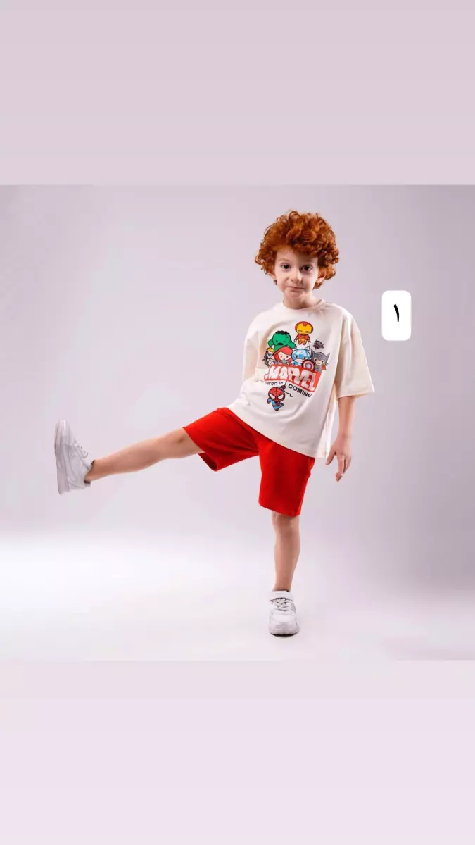 تیشرت و شلورک گل پسر کد 683