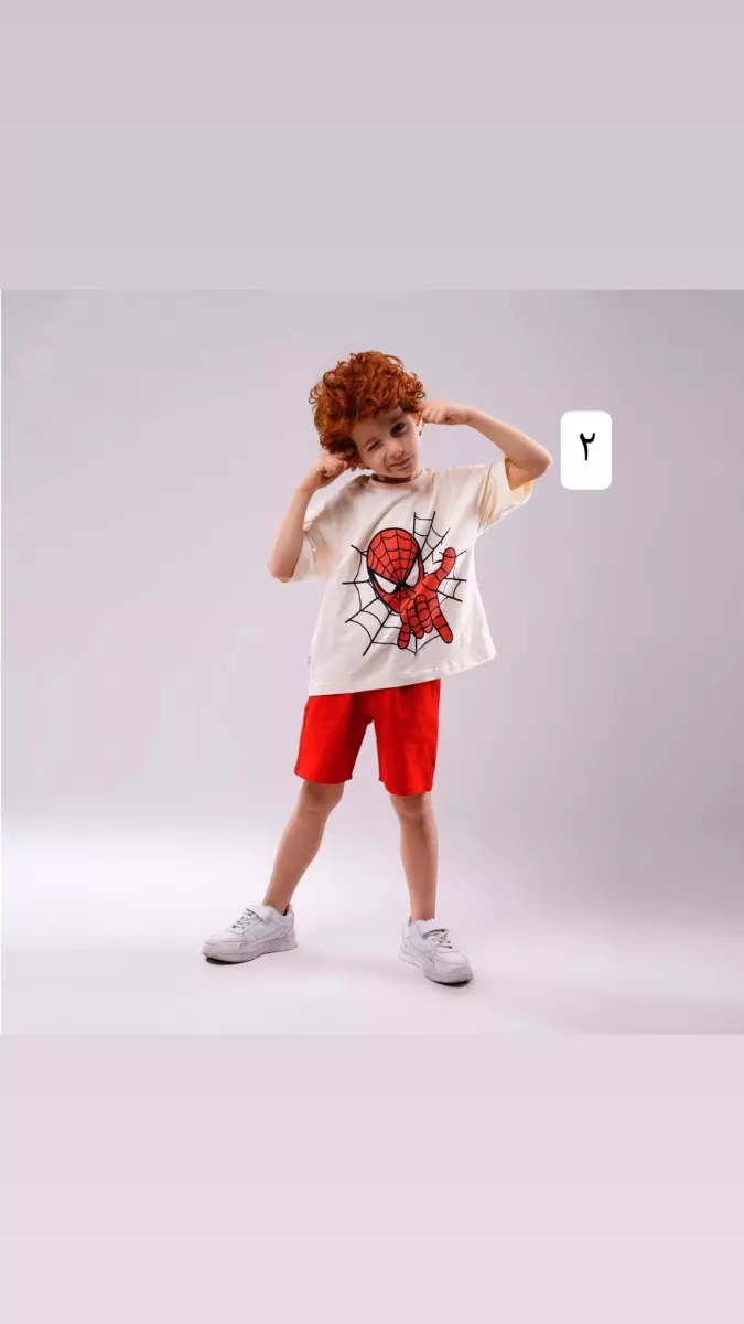 تیشرت و شلورک گل پسر کد 683