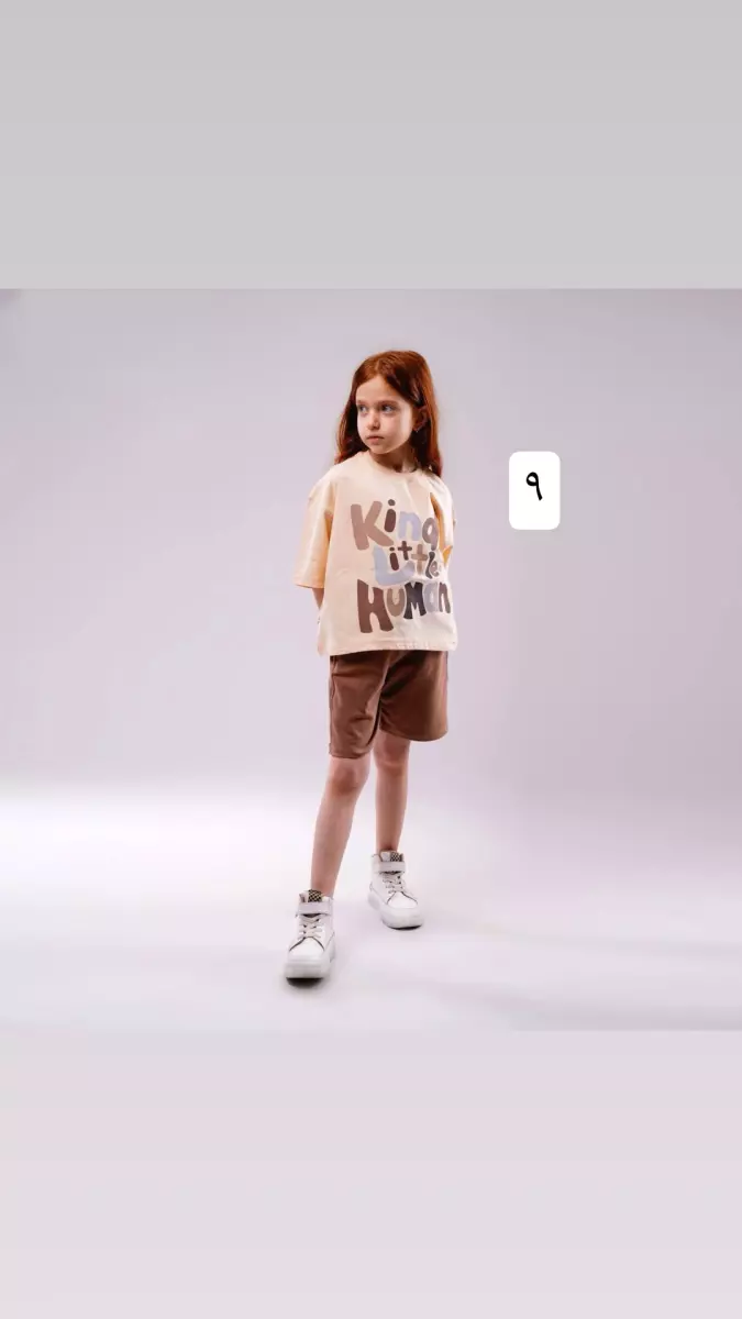 تیشرت و شلوارک گل دختر کد 682