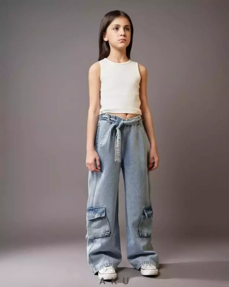 شلوار جین کارگو کد 715