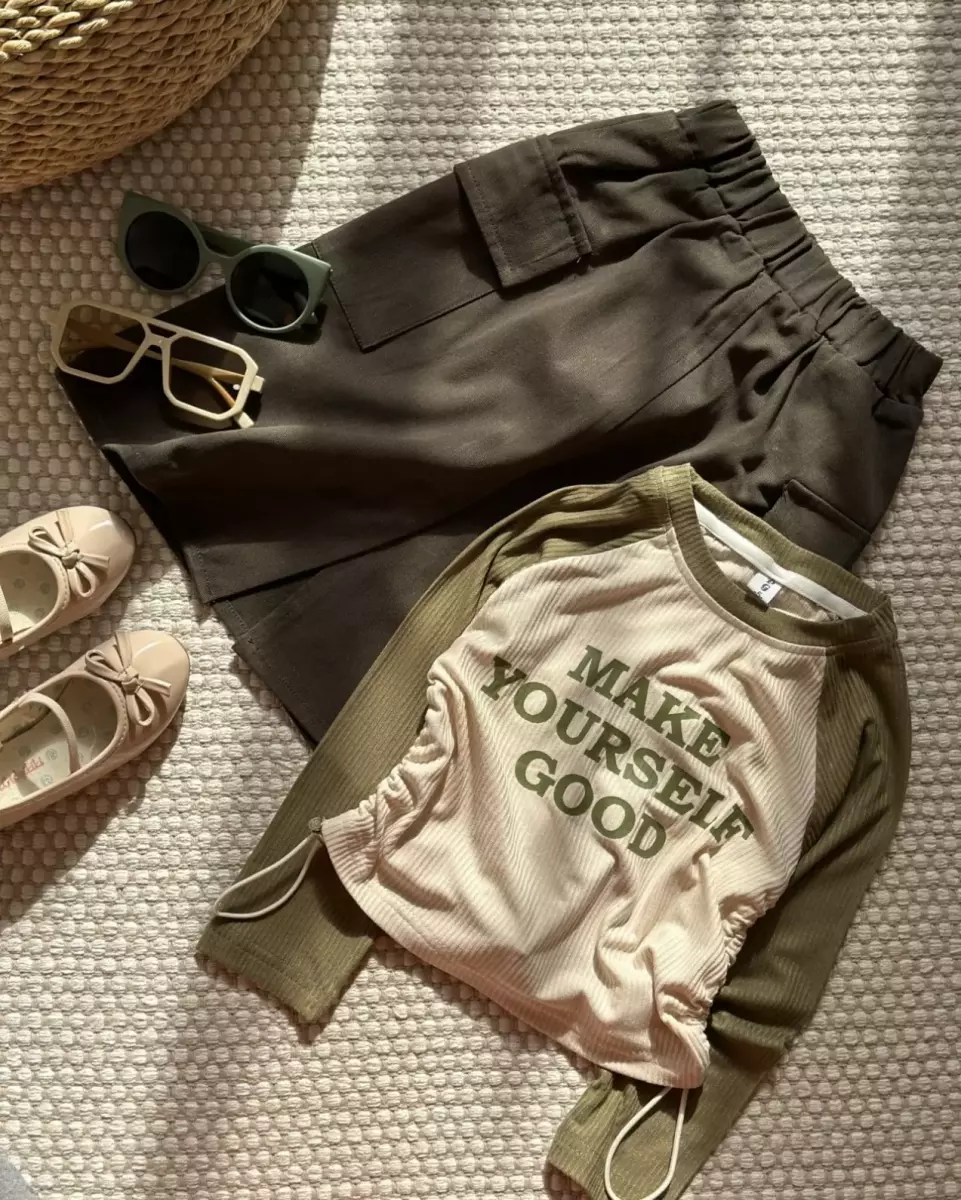 ست بلوز کراپ و دامن کد 570