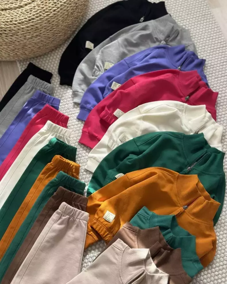 ست بلوز نیم زیپ و شلوار کد 582