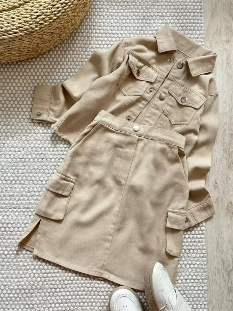 ست کت و دامن کارگو کد 586