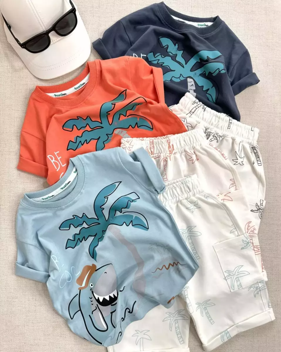 تیشرت و شلوارک هاوایی کد 828