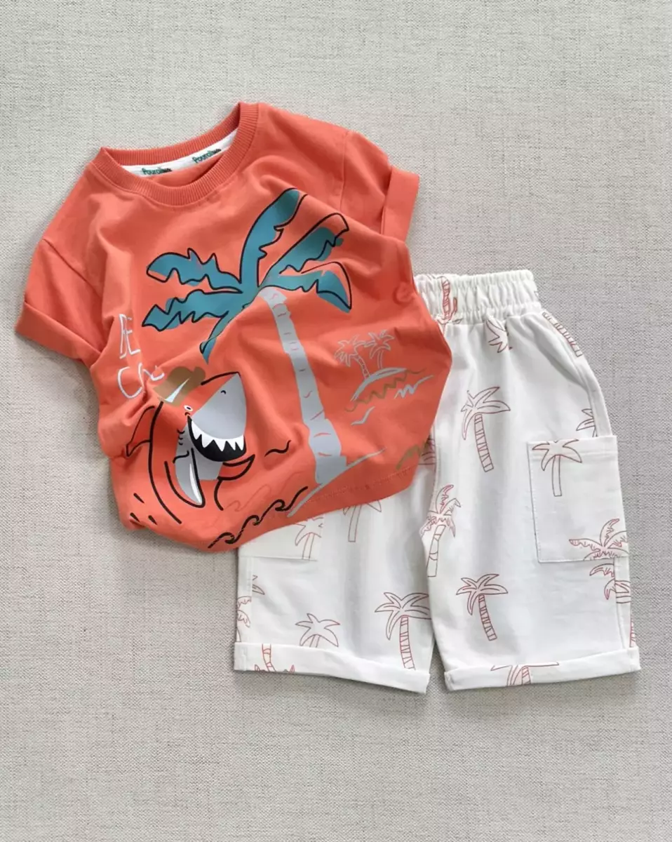 تیشرت و شلوارک هاوایی کد 828