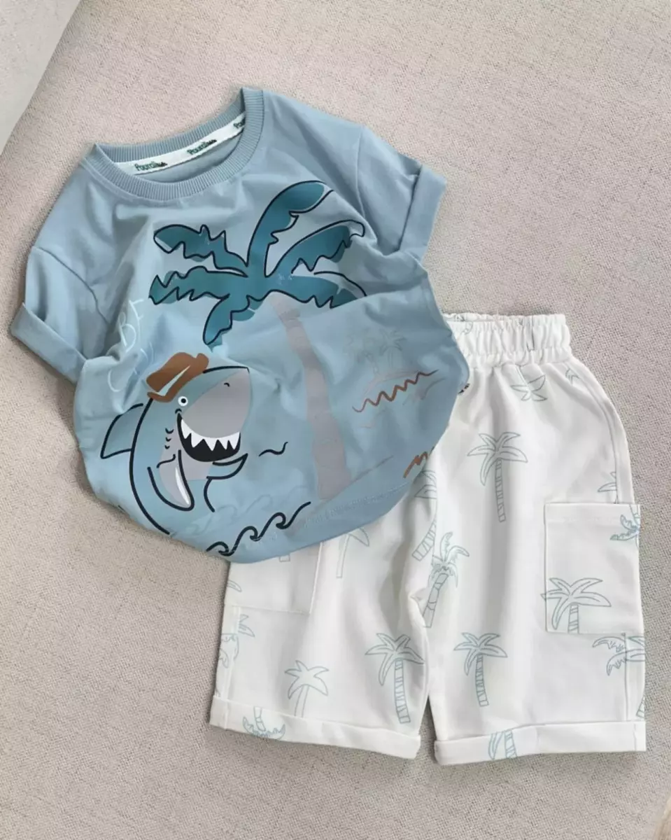 تیشرت و شلوارک هاوایی کد 828