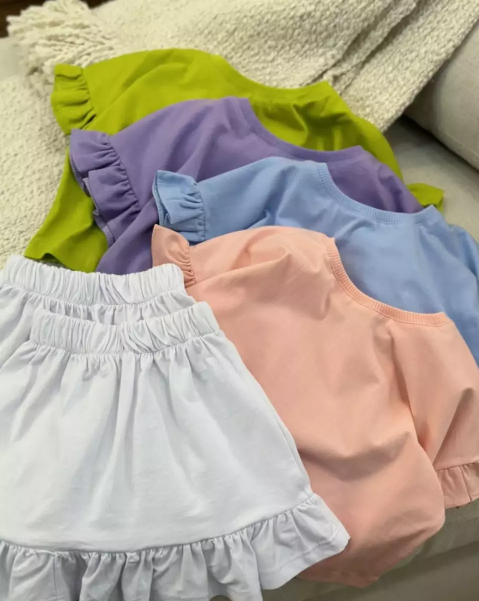 تیشرت کراپ و دامن لونا کد 897