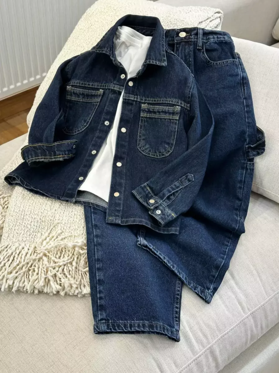 پیراهن پاییزی جین کد 1014