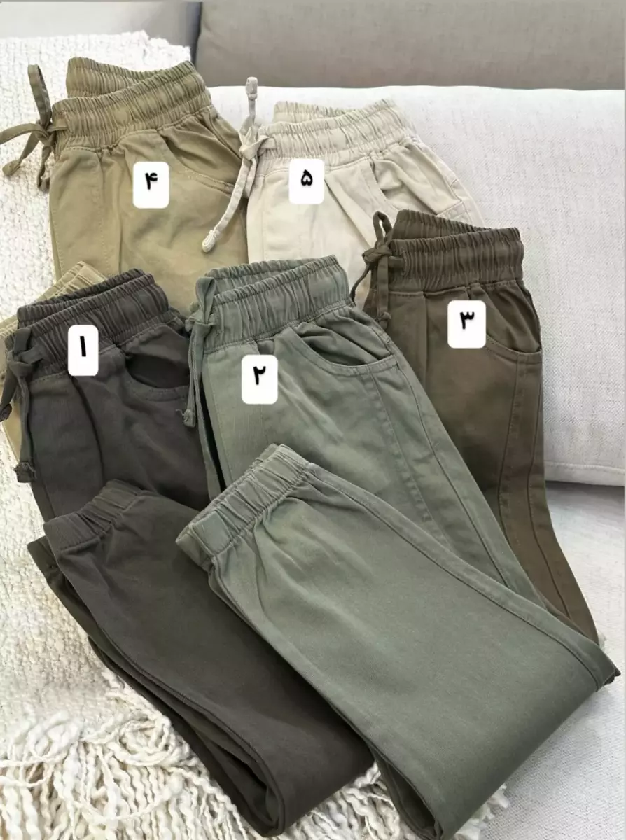 شلوار  اسلش کتان کد1023