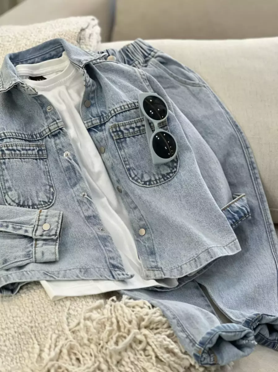 پیراهن پاییزی جین کد 1014