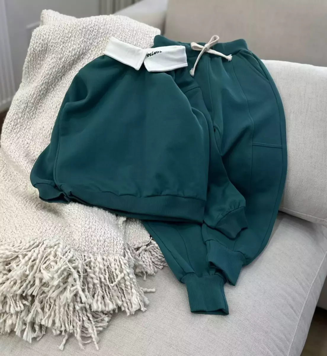 ست دوتیکه یقه دار کد1116