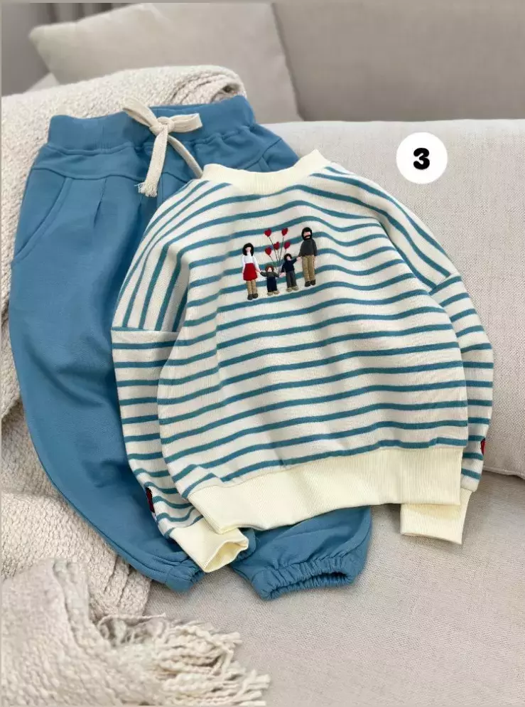 ست دوتیکه راه راه خانواده کد1146