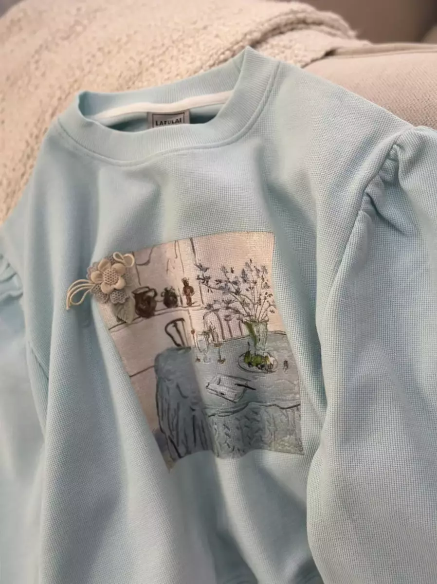 بلوز کراپ گلی کد1142