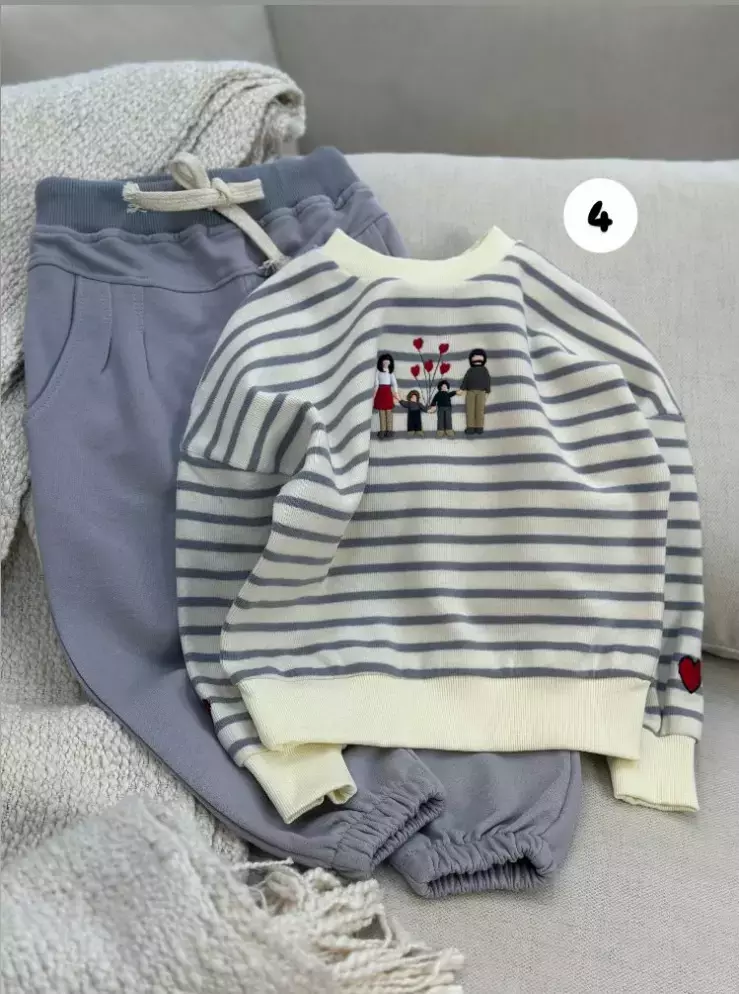 ست دوتیکه راه راه خانواده کد1146