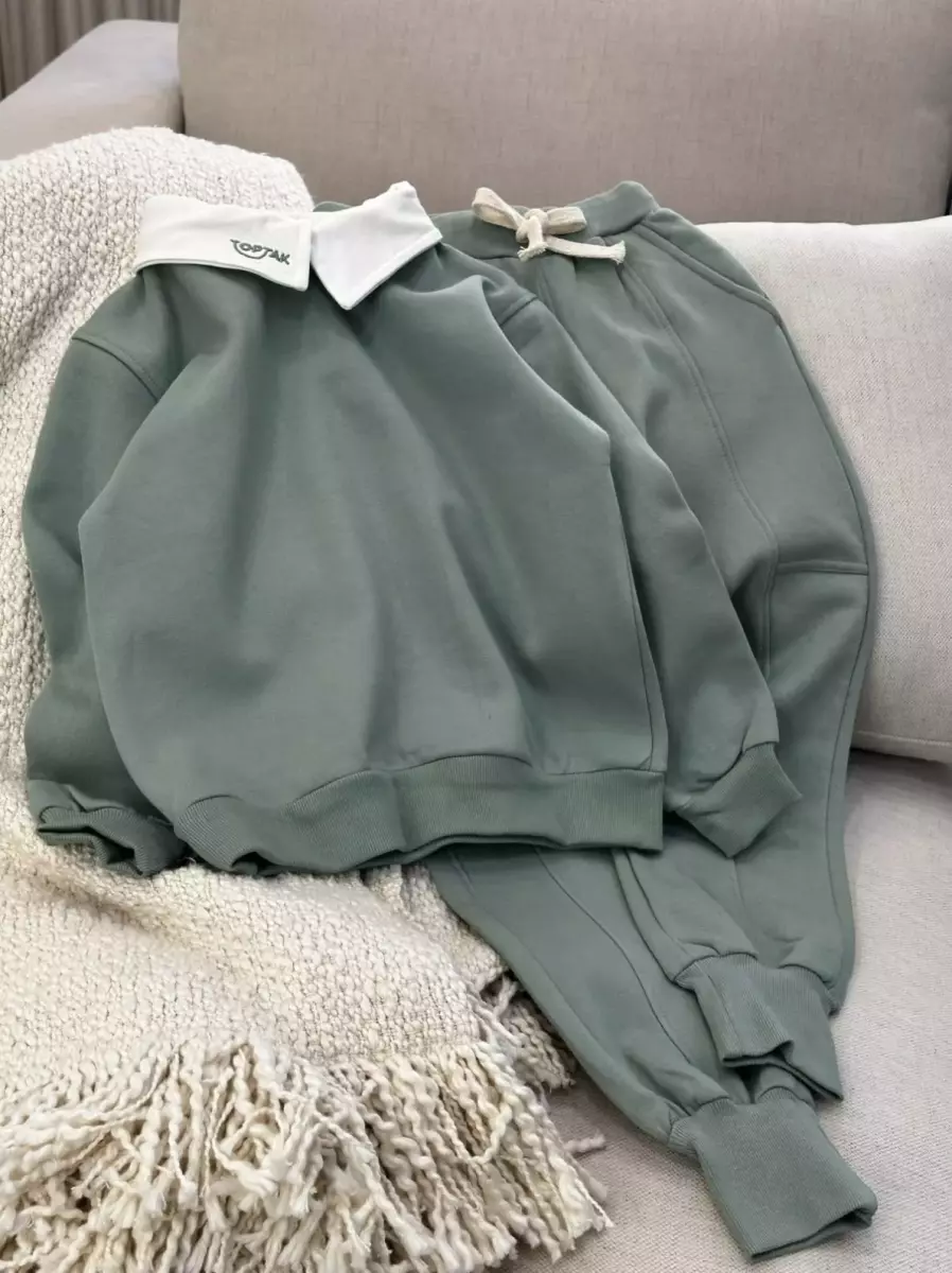 ست دوتیکه یقه دار کد1116