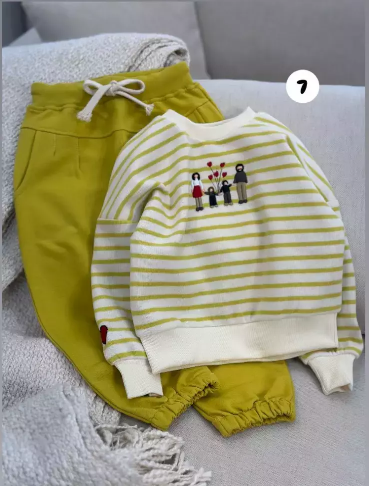 ست دوتیکه راه راه خانواده کد1146