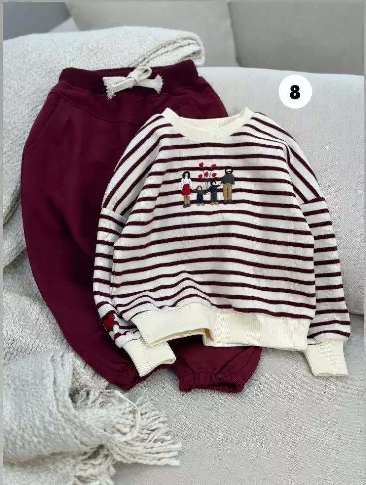 ست دوتیکه راه راه خانواده کد1146