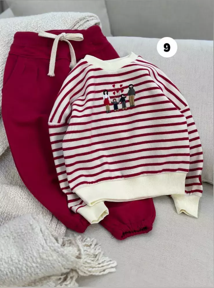 ست دوتیکه راه راه خانواده کد1146