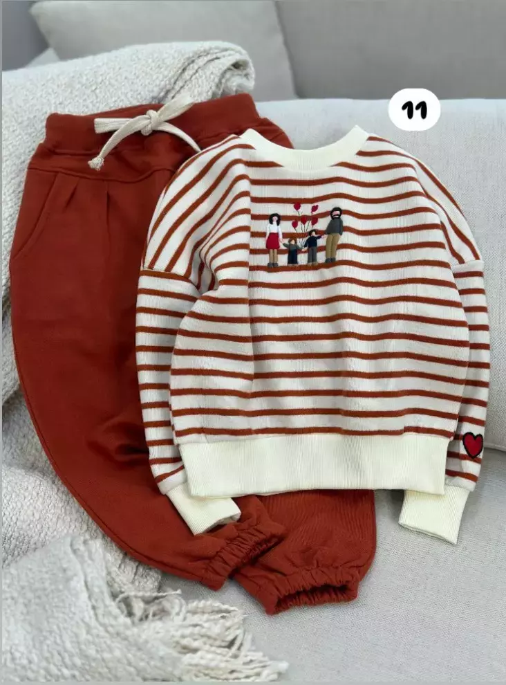 ست دوتیکه راه راه خانواده کد1146