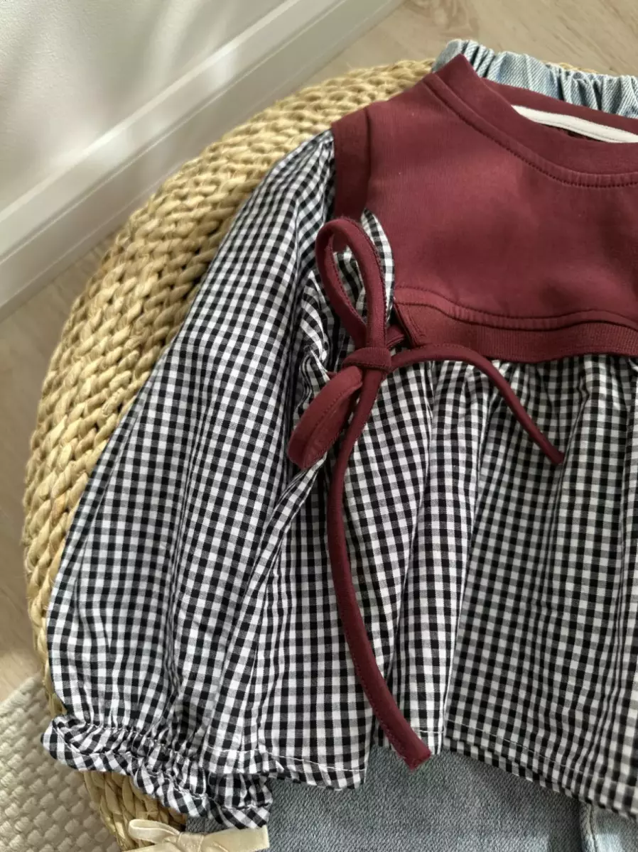 ست دو تیکه وارداتی(شومیز با شلوار جین) کد1414