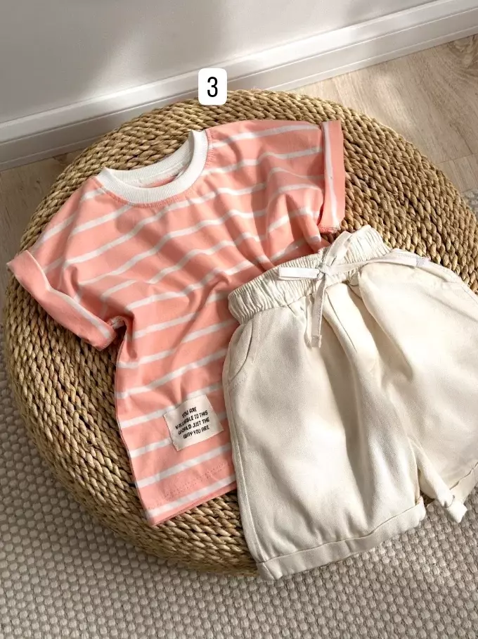 تیشرت شلوارک راه راه کد1464