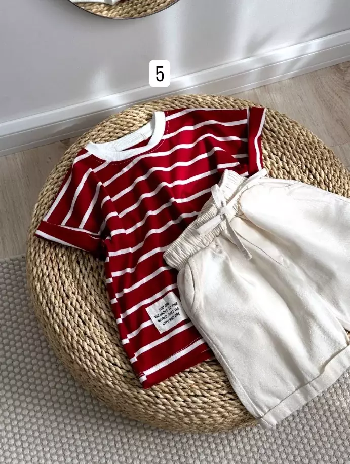 تیشرت شلوارک راه راه کد1464