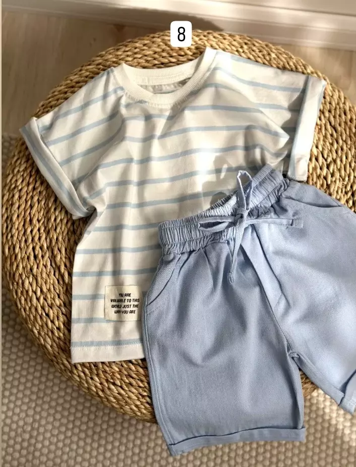 تیشرت شلوارک راه راه کد1464