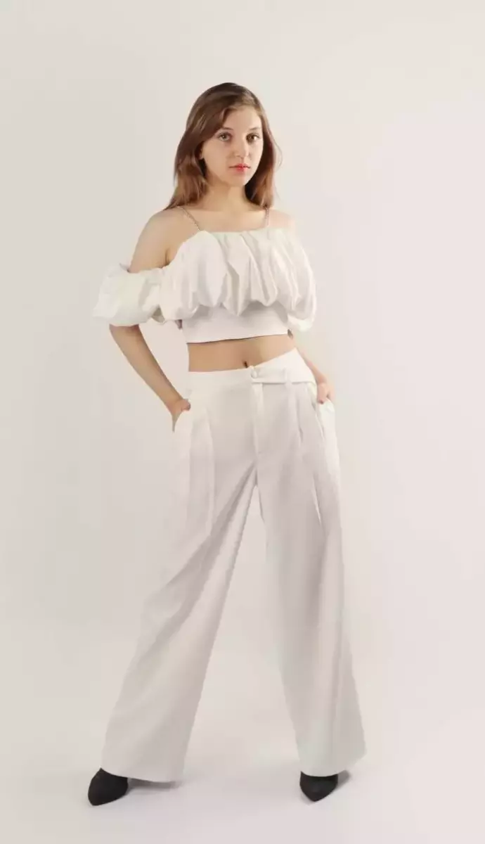 شلوار بگ پارچه ای کد 1467