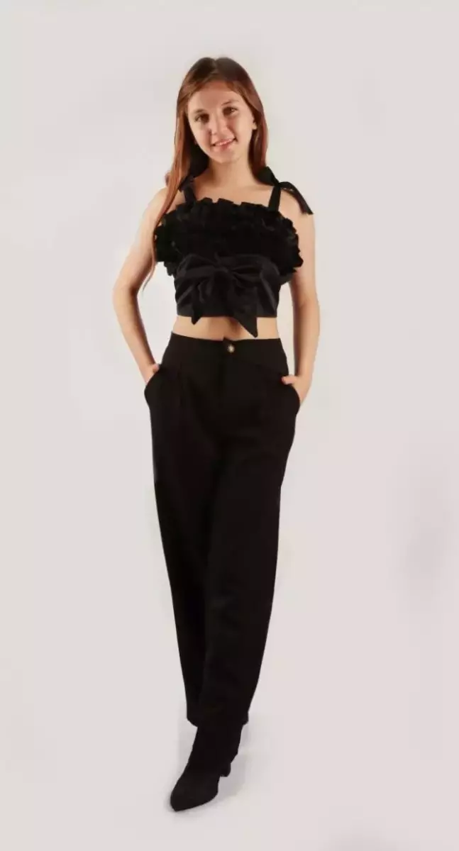 شلوار بگ پارچه ای کد 1467