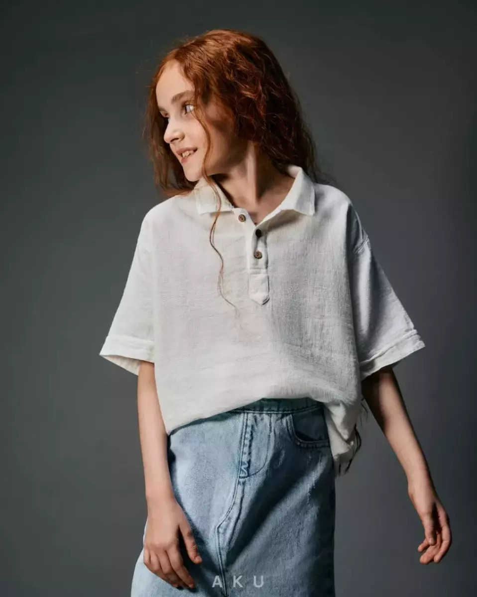 پیراهن لینن کنفی کد1441