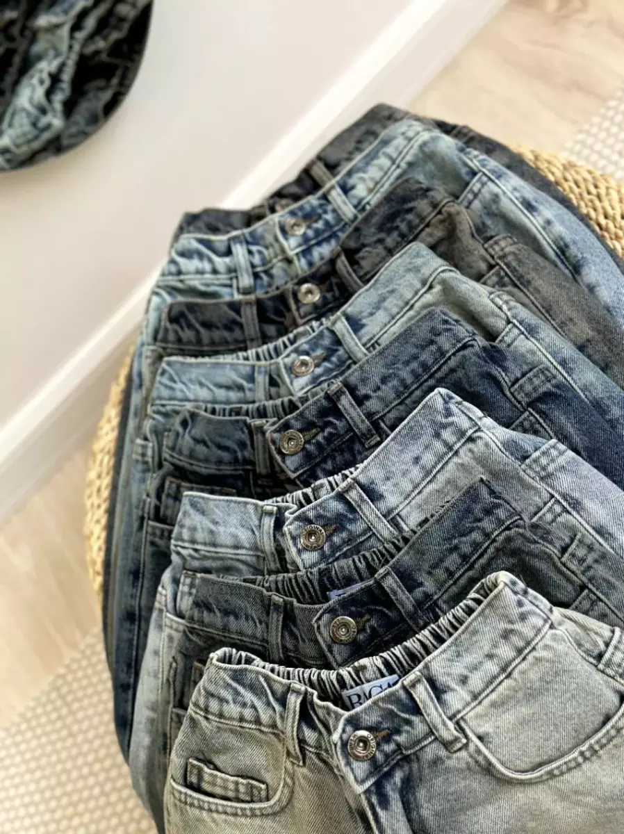 شلوار جین نیم بگ کد1527