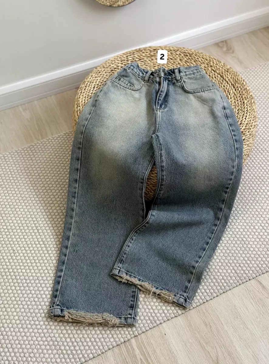 شلوار جین نیم بگ کد1527