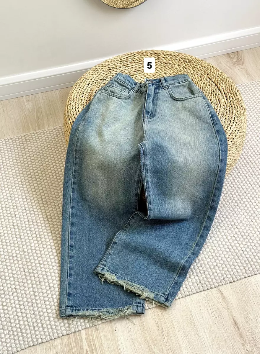 شلوار جین نیم بگ کد1527