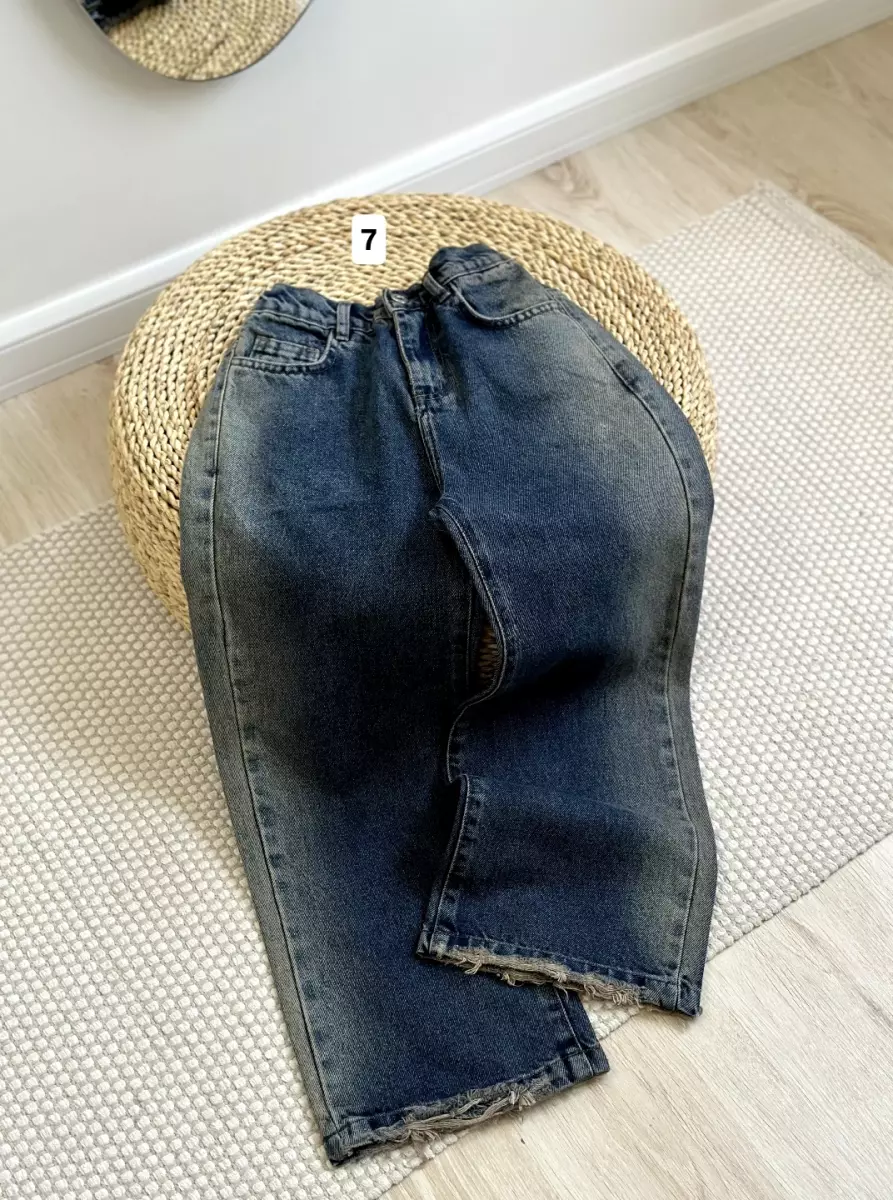 شلوار جین نیم بگ کد1527