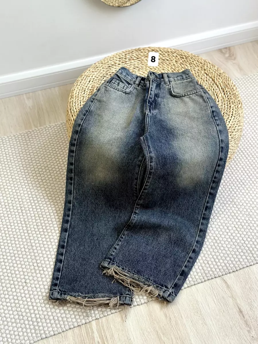 شلوار جین نیم بگ کد1527