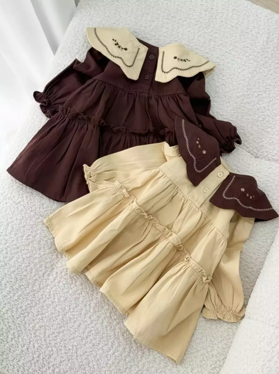 پیراهن یقه گلدوزی کد 100073