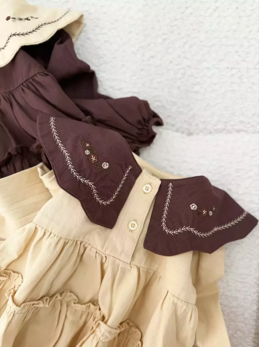 پیراهن یقه گلدوزی کد 100073