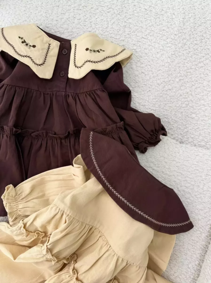 پیراهن یقه گلدوزی کد 100073