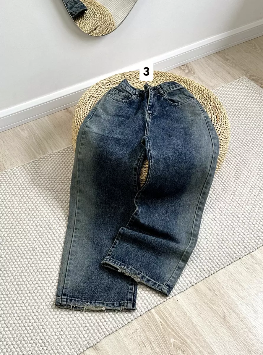 شلوار جین نیم بگ کد1596