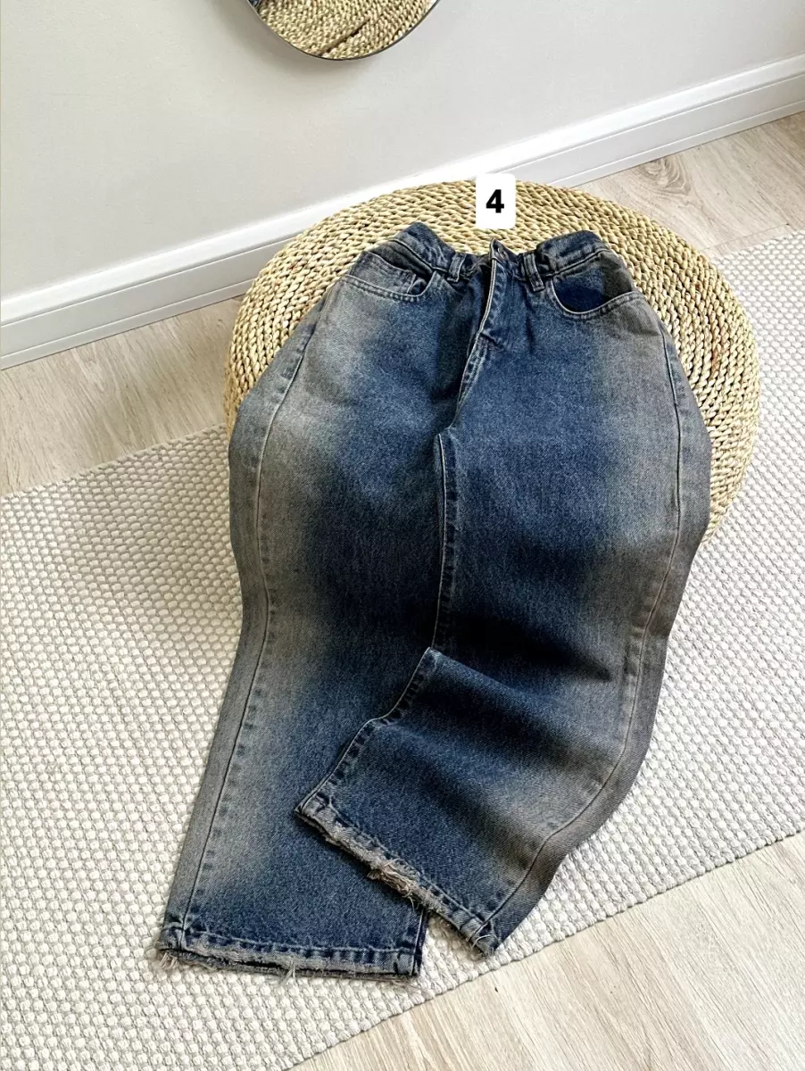 شلوار جین نیم بگ کد1596