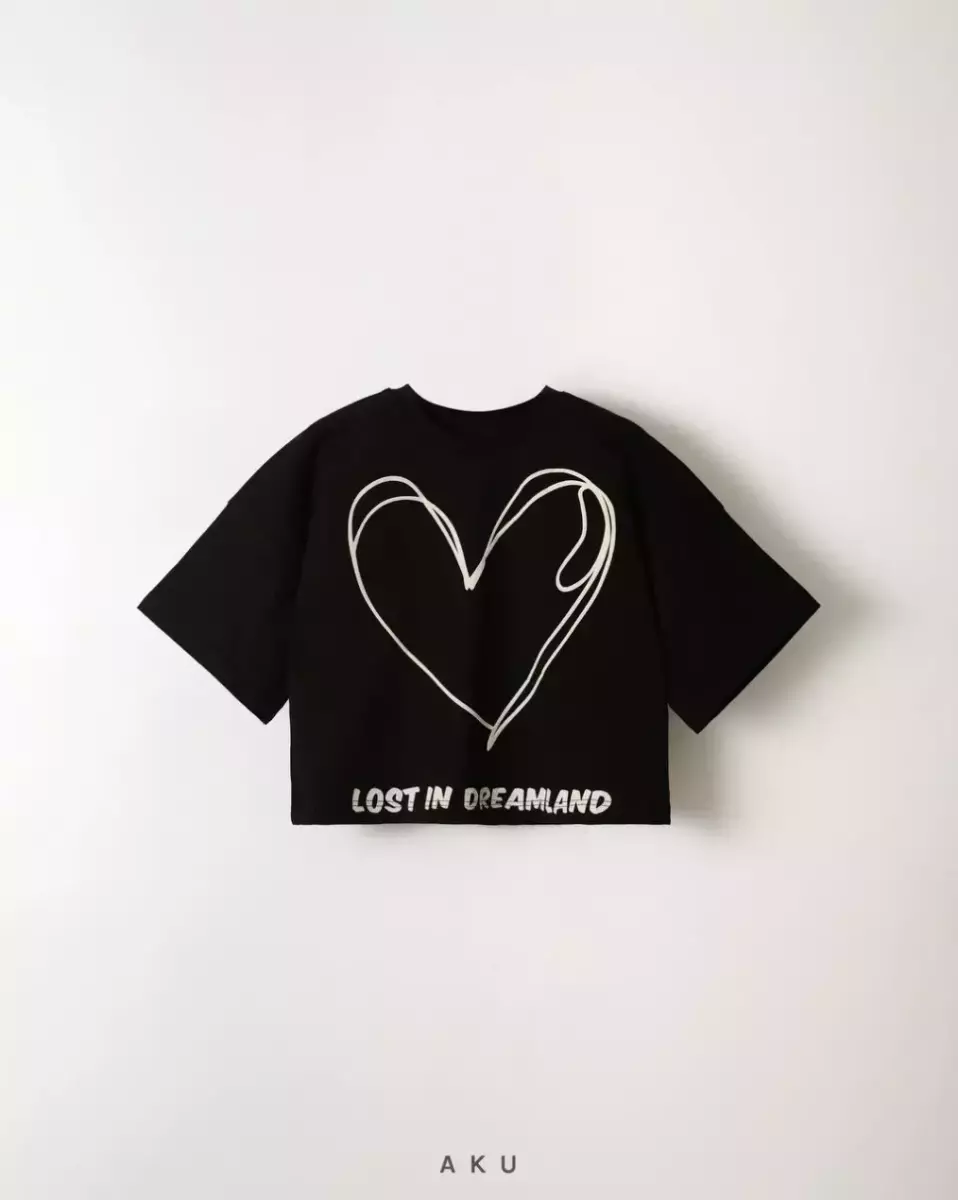 تیشرت کراپ قلبی آکو کد1606