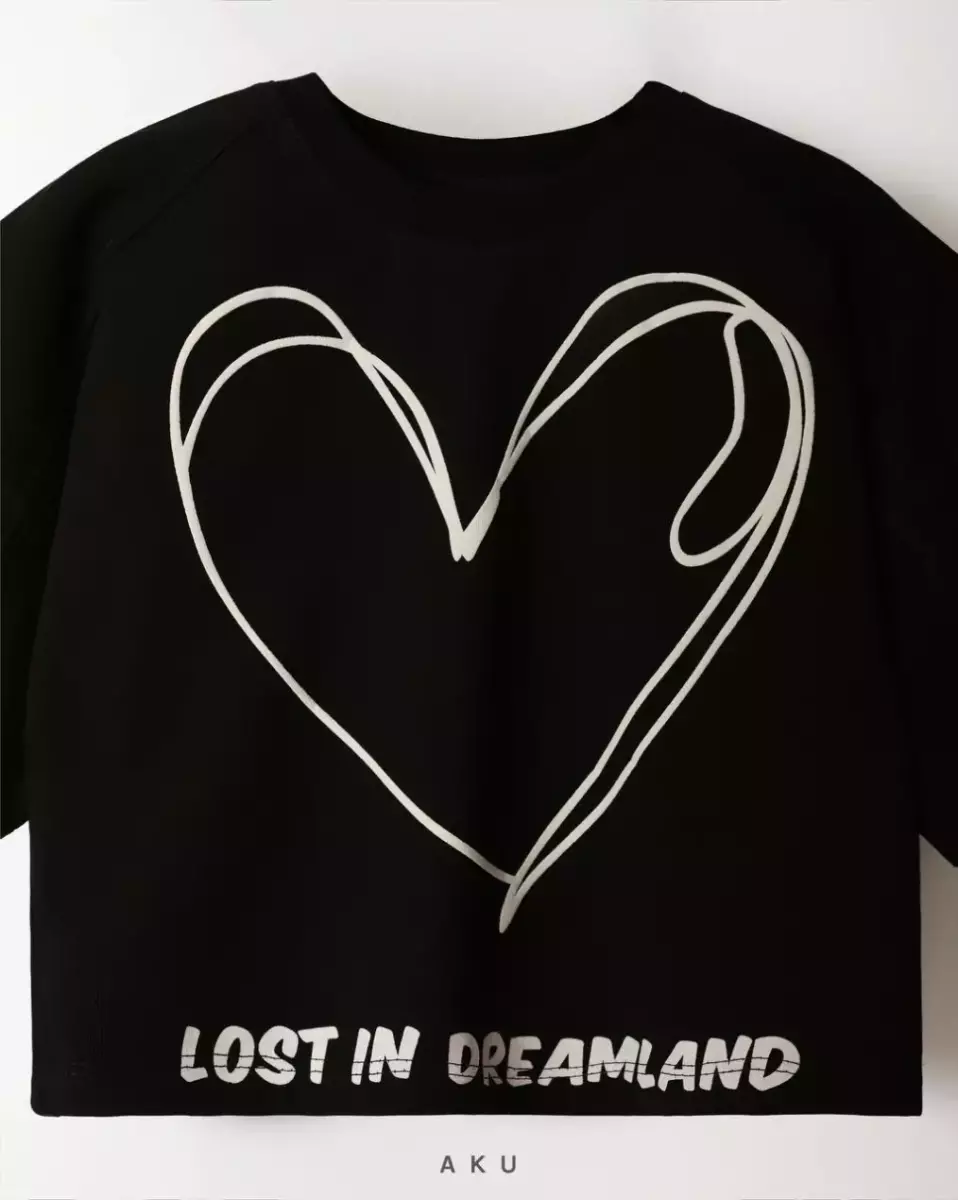 تیشرت کراپ قلبی آکو کد1606