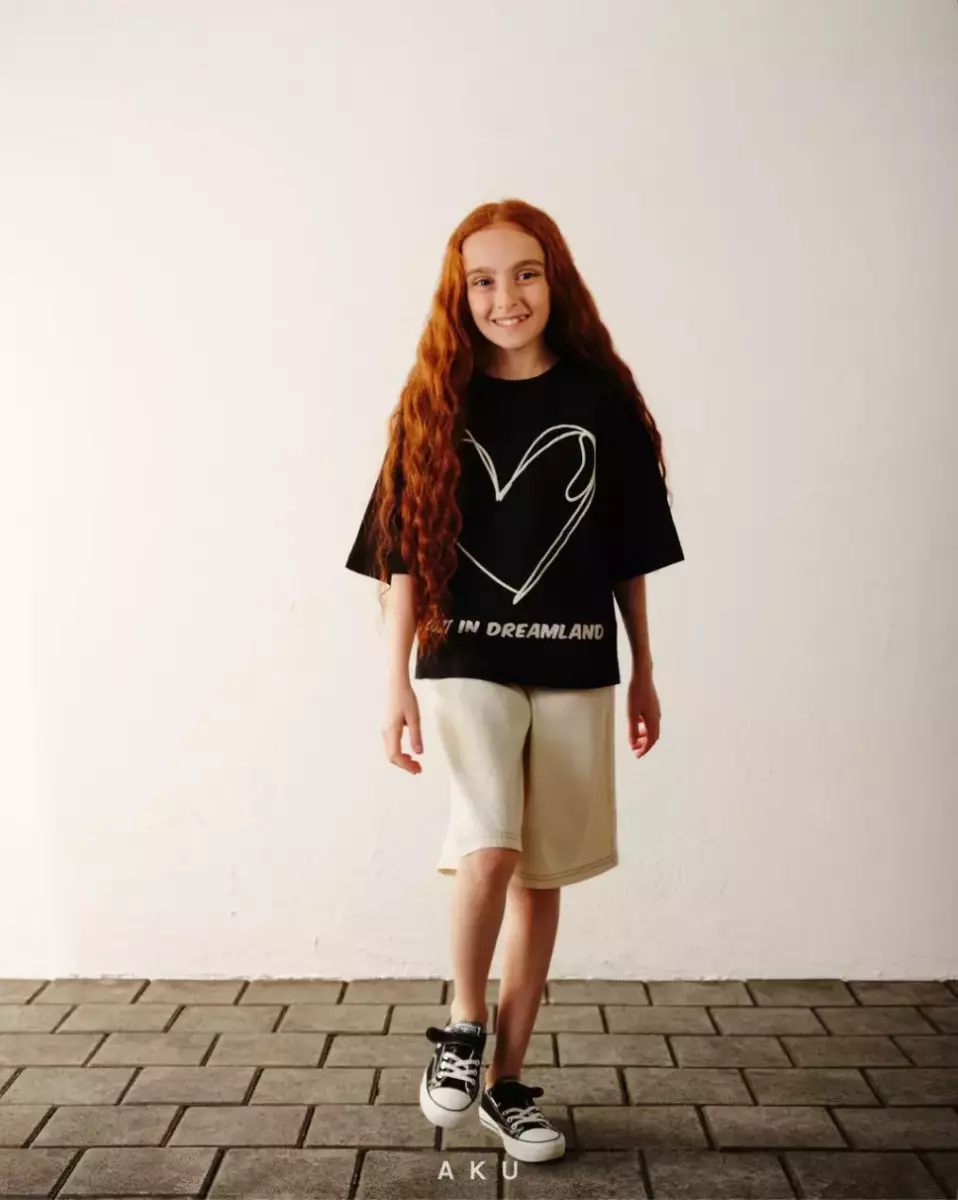 تیشرت کراپ قلبی آکو کد1606