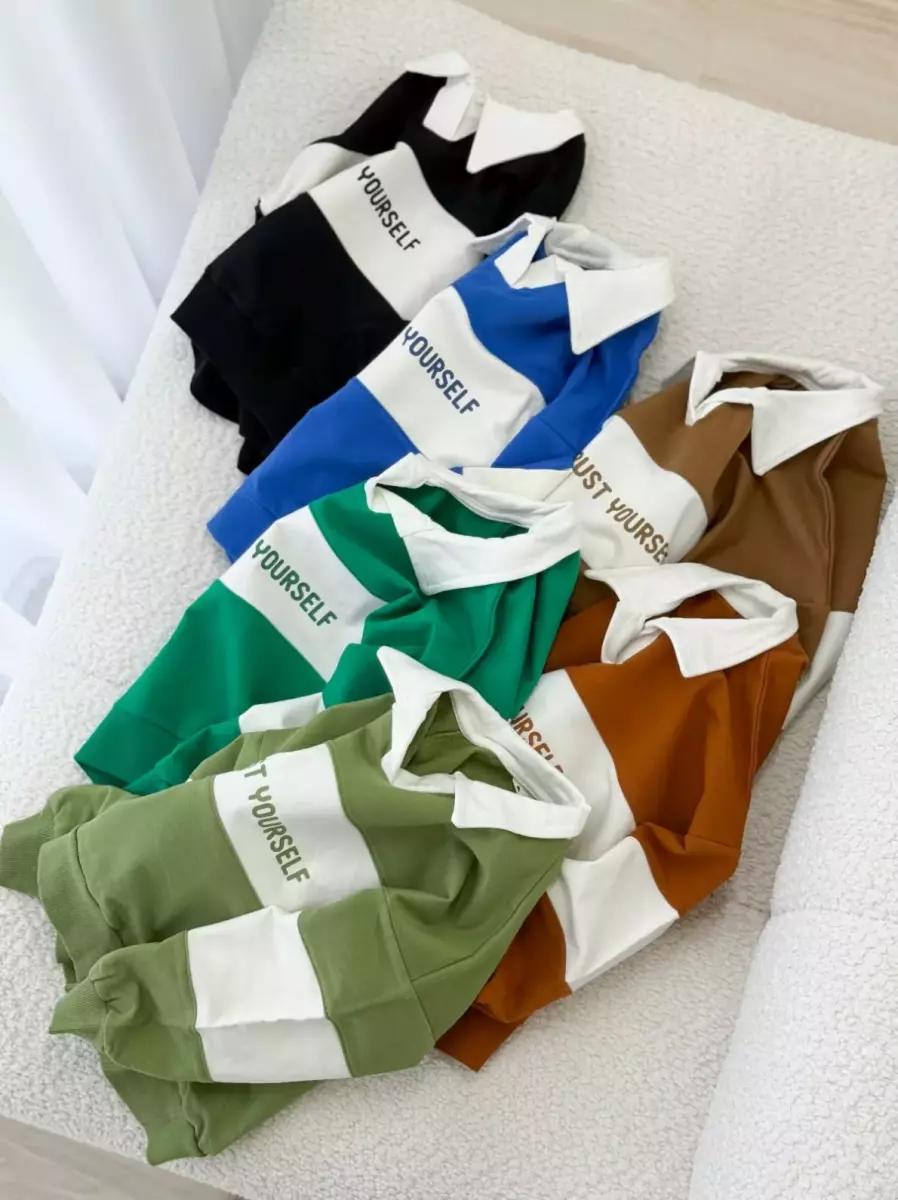 بلوز یقه دار راه راه کد 100661