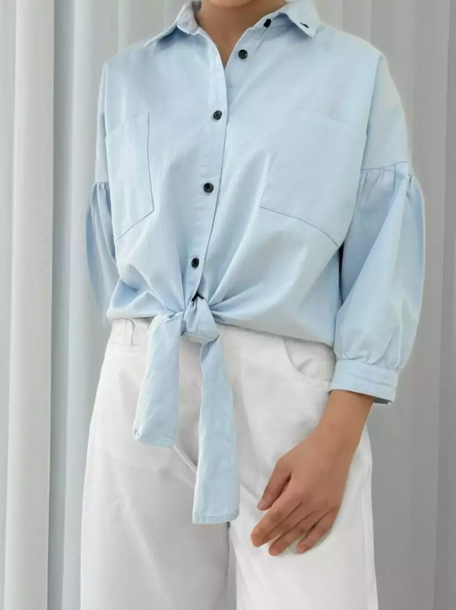 شومیز جلو گره ایی کد 100072