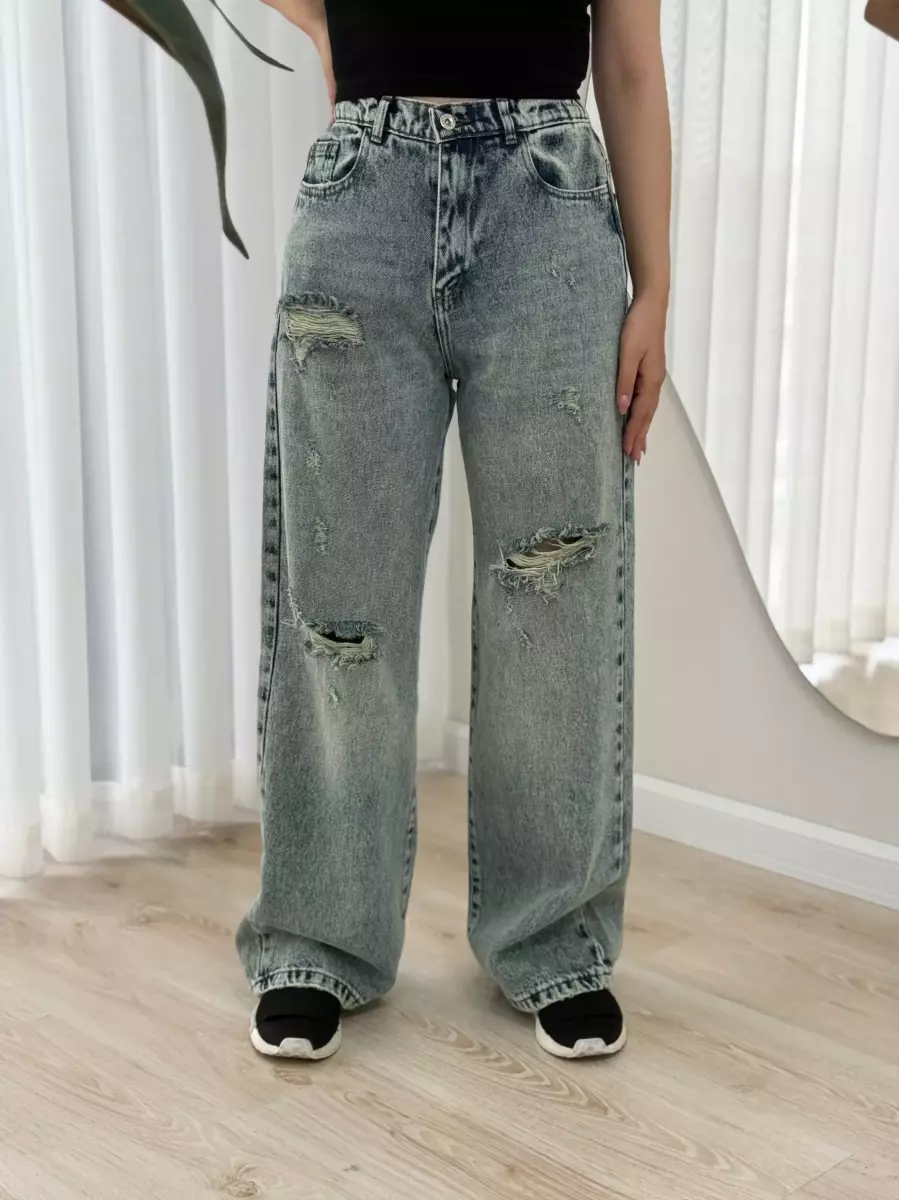 شلوار بگ زاپدار (21015) کد 100435