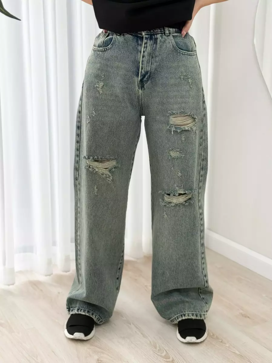 شلوار بگ زاپدار (21015) کد 100435