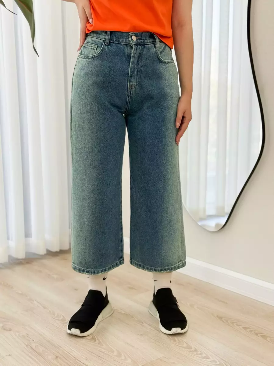 شلوار واید لگ بغل آبرنگی (21043) کد 100614