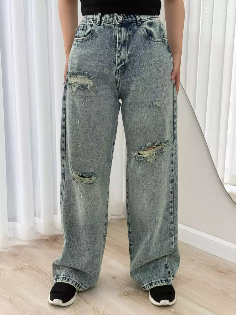 شلوار بگ زاپدار (21015) کد 100435